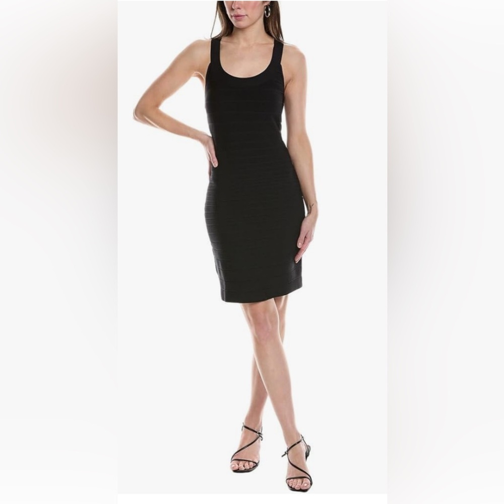 NWT BCBG New York Women's Sleeveless Scoop Neck Mini Sweater Dress, Black XS